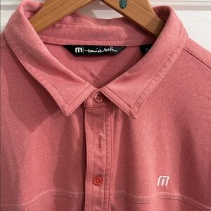 Travis Mathew Men's Coral Polo Shirt
